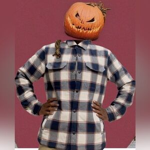 Plaid Button-Up Shirt